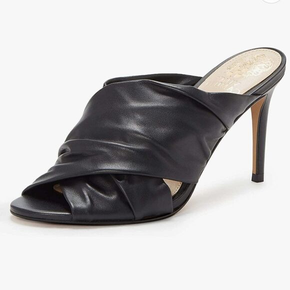 New BABY Vince Camuto Jenabie Sandal black soft leather pointy heel 6.5 - Picture 1 of 6